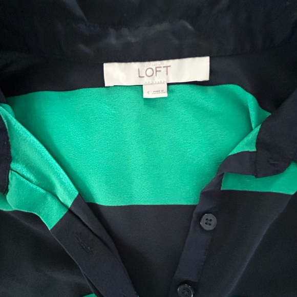 Loft blue and green striped top - Picture 3 of 6